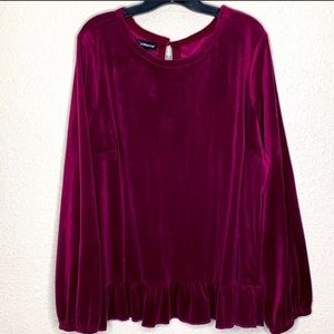 Burgundy velvet Swing top